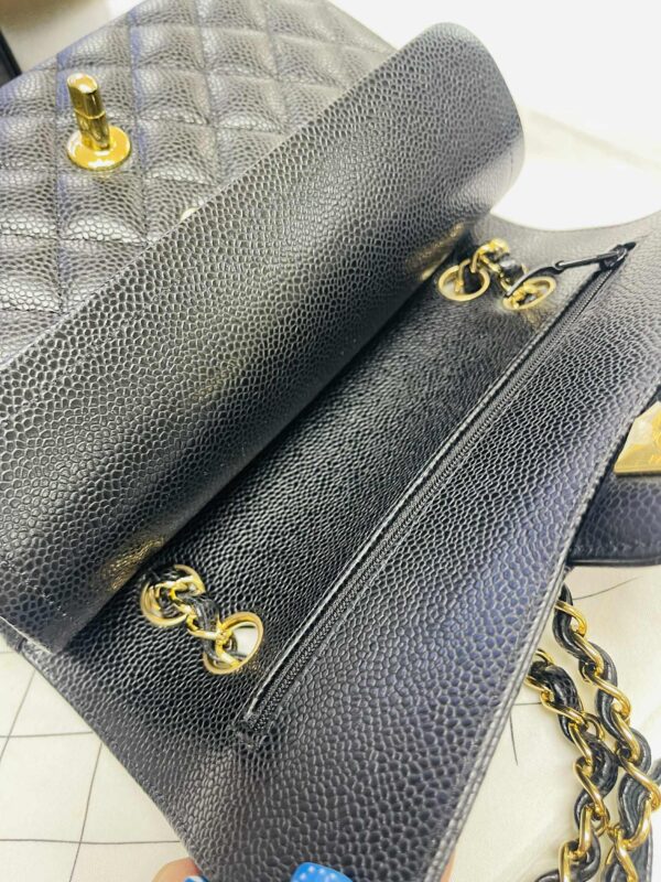 👜 CHANEL Classic Double Flap Bag – Small Caviar Leather - Image 4