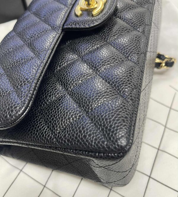 👜 CHANEL Classic Double Flap Bag – Small Caviar Leather - Image 6